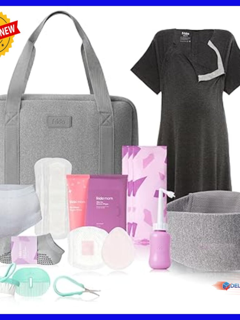 Pre-Packed Hospital & Baby Essentials Travel Bag with C-Section Recovery Kit